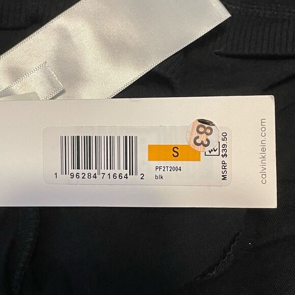 Calvin Klein Performance Graphic Tee Tank Top Black White Cropped Crewneck S - Picture 11 of 11